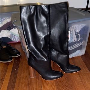 BRAND NEW black heeled boots